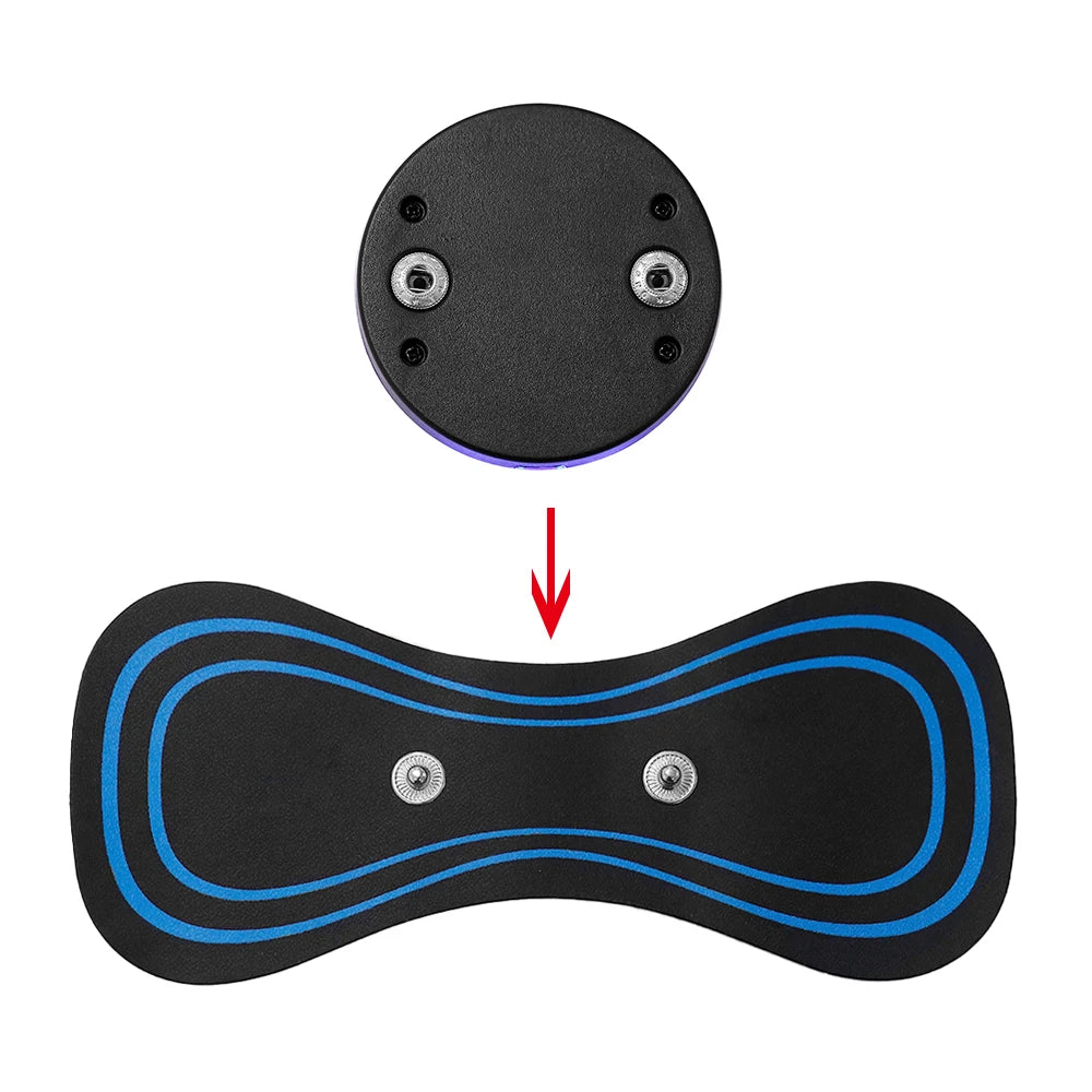 EMS Mini Neck Massager Portable Electric Pulse Cervical Massage Patch 8 Modes 19 Levels Muscle Stimulator Relax Pain Relief Tool